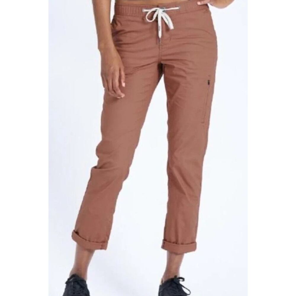 Vuori Women's Ripstop Pants Hiking Travel VW401 Russet Brown Sz S